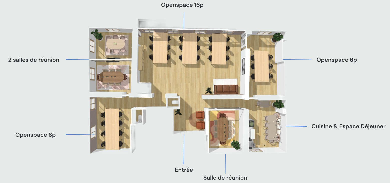 Bureau opéré · 30 à 32 postes · rue Bergère, Paris 9e — photo 7/7