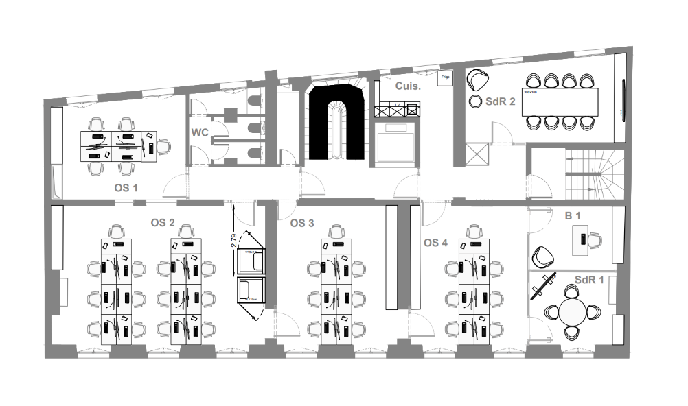 Bureau opéré · 30 à 36 postes · avenue Percier, Paris 8e — photo 6/6