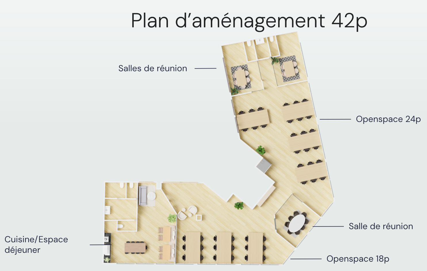 Bureau opéré · 40 à 42 postes · rue Ordener, Paris 18e — photo 10/10