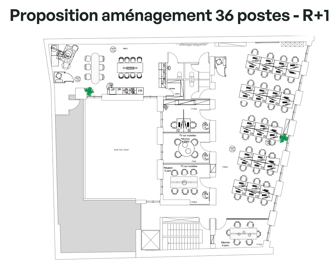 Bureau opéré · 30 à 36 postes · rue le Peletier, Paris 9e — photo 12/13