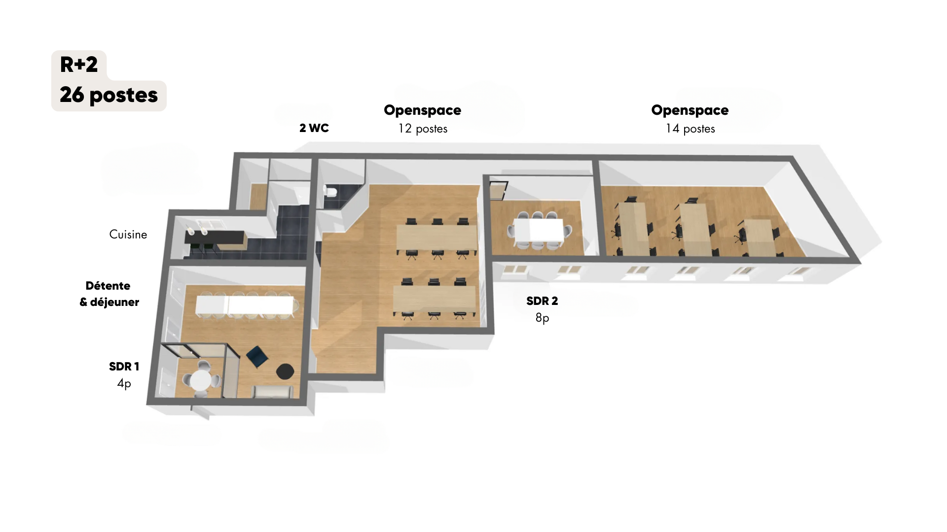 Bureau opéré · 26 à 29 postes · rue la Fayette, Paris 10e — photo 6/6