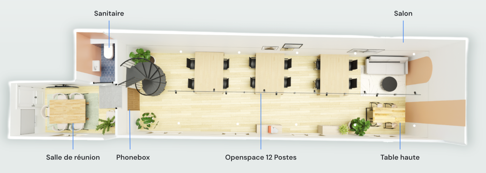 Bureau opéré · 8 à 12 postes · rue de Turbigo, Paris 2e — photo 9/9