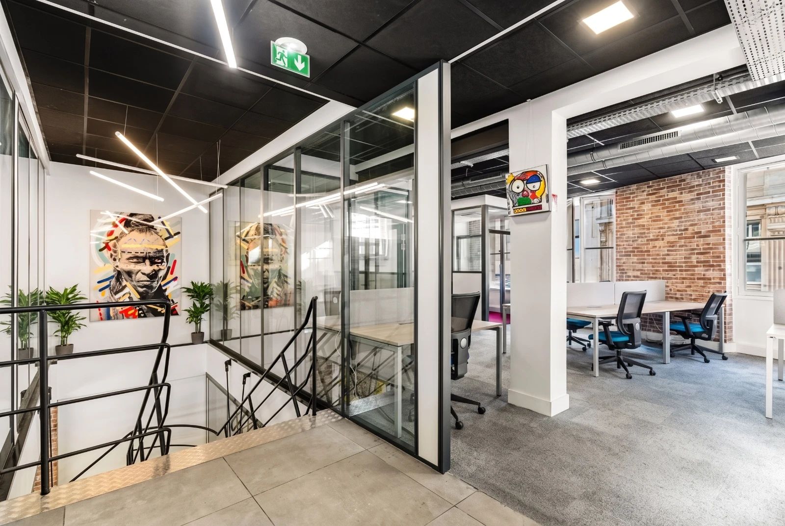 Bureau opéré · 50 à 60 postes · rue Saint-Fiacre, Paris 2e — photo 4/14